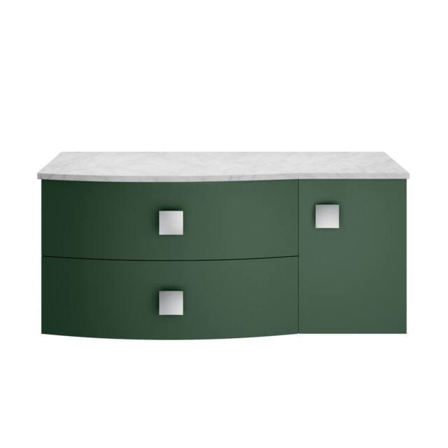 Balterley Gentleshaw 1 Drawer Left-Hand Wall Hung Vanity Unit, 1000mm in Green - image 1