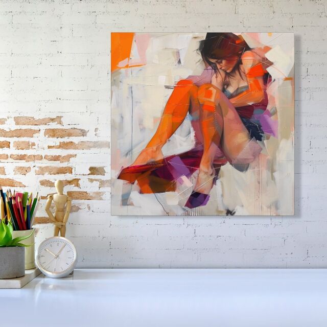 Warren Reed - Designer Poised In Reflection Canvas - Size: w10 inch x h10 inch - image 1