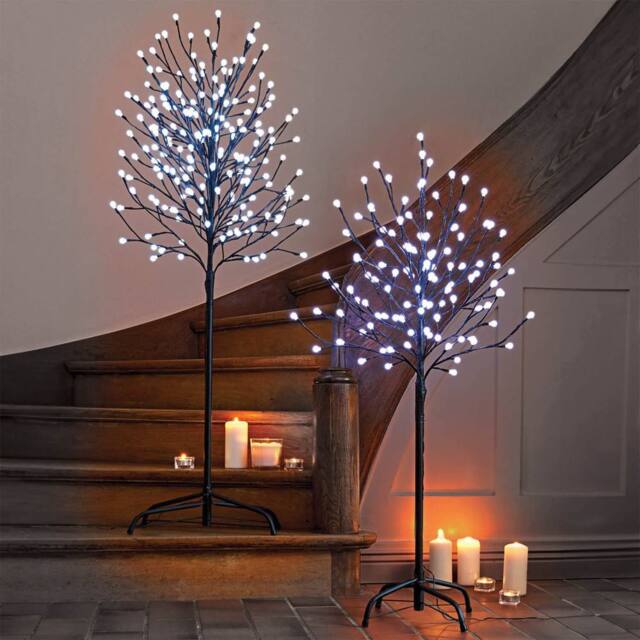 Coopers of Stortford LED Tree with Flexible Branches, Weatherproof, 120cm or 150cm in Black - Size: 120 cm x 100 cm