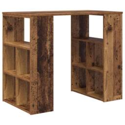 Berkfield Home Durable Corner Desk Old Wood Solid Reclaimed Wood Medium Corner Desk in Brown - thumbnail 7