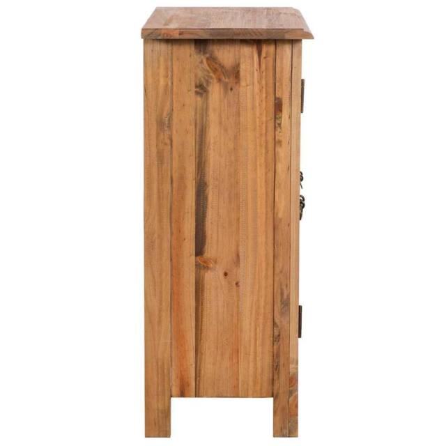 Berkfield Home Decorative Bathroom Side Cabinet Solid Pinewood 59x32x80 cm in Brown - Size: 59 x 32 x 80 cm - image 1