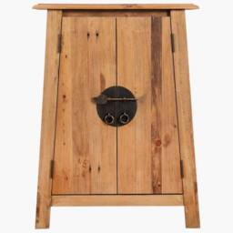 Berkfield Home Decorative Bathroom Side Cabinet Solid Pinewood 59x32x80 cm in Brown - Size: 59 x 32 x 80 cm - thumbnail 3