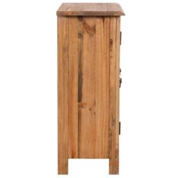 Berkfield Home Decorative Bathroom Side Cabinet Solid Pinewood 59x32x80 cm in Brown - Size: 59 x 32 x 80 cm - thumbnail 1