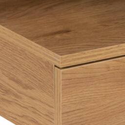 Wyld Haus Lincoln Wild Oak Effect Floating Bedside Table 1 Drawer Open Shelf in Natural - thumbnail 5