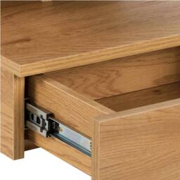 Wyld Haus Lincoln Wild Oak Effect Floating Bedside Table 1 Drawer Open Shelf in Natural - thumbnail 8