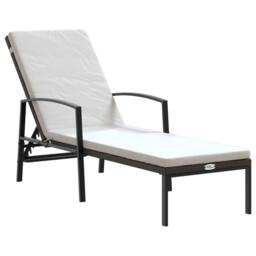 Berkfield Home Sun Loungers 2 pcs with Table Poly Rattan Brown