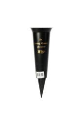 KDMD Black Wife Grave Vase 23cm 5 Pack - thumbnail 1