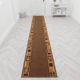 runrug Hallway Runner Rug - Non-Slip, Hardwearing, 5.4mm - 'Jena' in Brown - Size: 80 cm x 150 cm - thumbnail 5