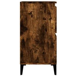 Berkfield Home Sideboards 2 pcs Smoked Oak 60x35x70 cm Engineered Wood in Brown - Size: 60 x 35 x 70 cm - thumbnail 9