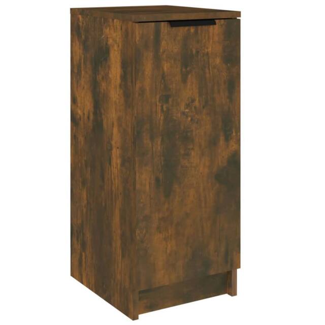 Berkfield Home Shoe Cabinet Smoked Oak 30x35x70 cm Engineered Wood in Brown - Size: 30 x 35 x 70 cm - image 1