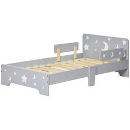 VOGREX Grey Star Moon Toddler Bed For Kids 3-6 Years Old