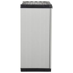 Berkfield Home Garden Storage Cabinet with 1 Shelf Grey & Black 68x40x85 cm - Size: 68 x 40 x 85 cm - thumbnail 4