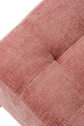 Living and Home Chenille Upholstered Footstool in Pink - thumbnail 6