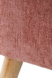 Living and Home Chenille Upholstered Footstool in Pink - thumbnail 9