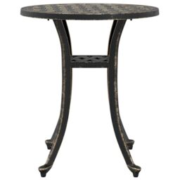 Berkfield Home Garden Table Bronze √ò48x53 cm Cast Aluminium in Brown - Size: 48x53 cm - thumbnail 6