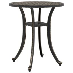 Berkfield Home Garden Table Bronze √ò48x53 cm Cast Aluminium in Brown - Size: 48x53 cm - thumbnail 7
