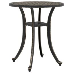 Berkfield Home Garden Table Bronze √ò48x53 cm Cast Aluminium in Brown - Size: 48x53 cm - thumbnail 2