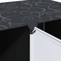 Berkfield Home Modular Cabinet 9 Compartments 37x115x150 cm Black & White - Size: 37 x 115 x 150 cm - thumbnail 8