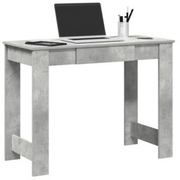 Berkfield Home Desk Concrete Grey 100x45x75 cm Engineered Wood - Size: 100 x 45 x 75 cm - thumbnail 1
