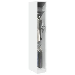 Berkfield Home Wardrobe White 30x50x200 cm Engineered Wood - Size: 30 x 50 x 200 cm - thumbnail 2