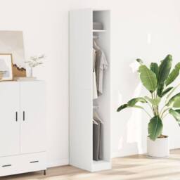 Berkfield Home Wardrobe White 30x50x200 cm Engineered Wood - Size: 30 x 50 x 200 cm - thumbnail 1