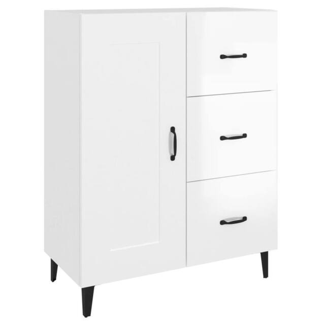 Berkfield Home Sideboard High Gloss White 69.5x34x90 cm Engineered Wood - image 1