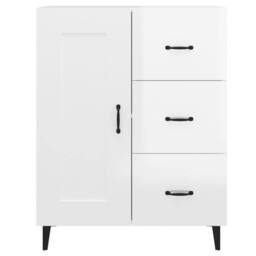 Berkfield Home Sideboard High Gloss White 69.5x34x90 cm Engineered Wood - thumbnail 6