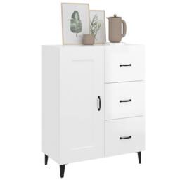 Berkfield Home Sideboard High Gloss White 69.5x34x90 cm Engineered Wood - thumbnail 4
