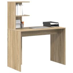 Berkfield Home Sonoma Oak Writing Desk Sonoma oak Particle board Standard in Brown - thumbnail 3
