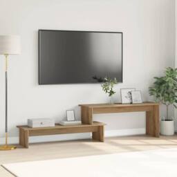 Berkfield Home TV Cabinet Artisan oak 180 x 30 x 43 cm Engineered wood in Brown - thumbnail 2