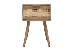Birlea Rattan Bedside Cabinet 1 Drawer Sark Nightstand Side Table in Beige - thumbnail 6