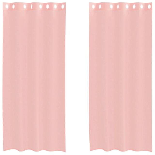 Berkfield Home Voile Curtains with Grommets 2 pcs Pink 140x225 cm - image 1