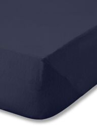 Catherine Lansfield 'Brushed Cotton' Fitted Sheet in Navy - Size: Single Fitted - thumbnail 3