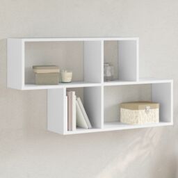 Berkfield Home Wall Shelf White 100x20x53 cm Engineered Wood - Size: 100 x 20 x 53 cm - thumbnail 1