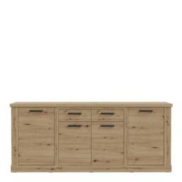 Wyld Haus Seoul Artisan Oak 4 Door 2 Drawer Sideboard in Natural - thumbnail 3