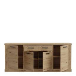 Wyld Haus Seoul Artisan Oak 4 Door 2 Drawer Sideboard in Natural - thumbnail 5