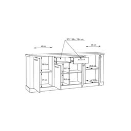 Wyld Haus Seoul Artisan Oak 4 Door 2 Drawer Sideboard in Natural - thumbnail 7