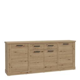 Wyld Haus Seoul Artisan Oak 4 Door 2 Drawer Sideboard in Natural - thumbnail 2