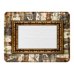 Benjamin Tate Design Rustic Egyptian Frame Blanket in Natural - Size: 120 cm x 150 cm - thumbnail 1