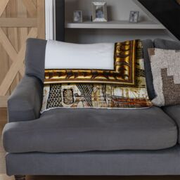 Benjamin Tate Design Rustic Egyptian Frame Blanket in Natural - Size: 120 cm x 150 cm - thumbnail 2