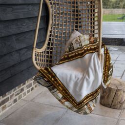 Benjamin Tate Design Rustic Egyptian Frame Blanket in Natural - Size: 120 cm x 150 cm - thumbnail 4