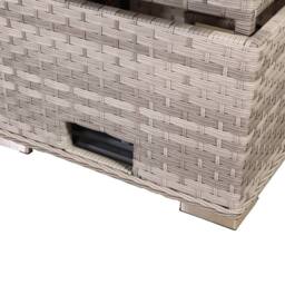 Furnishings For Less UK Grey Rattan Garden Corner Sofa Set with Rising Table & Cushions - thumbnail 8