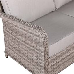 Furnishings For Less UK Grey Rattan Garden Corner Sofa Set with Rising Table & Cushions - thumbnail 6