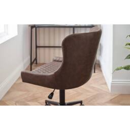 Cheshire Executive Lochlan Office Chair in Brown Faux Leather - thumbnail 6