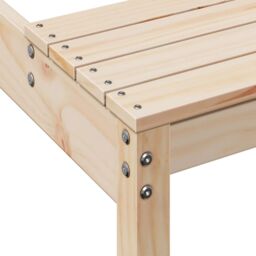 Berkfield Home Picnic Table 160x134x75 cm Solid Wood Pine in Brown - Size: 160 x 134 x 75 cm - thumbnail 7
