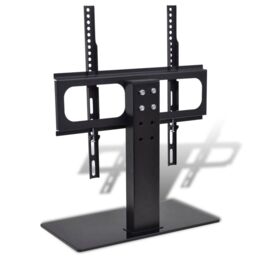 Berkfield Home Pedestal TV Stand for 26-42 Inch Screen Max VESA 400x400 mm 30kg in Black - thumbnail 4