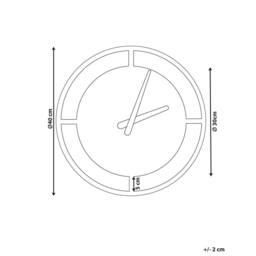 Wyld and Coco Nexa Home Wall Clock 40 cm Black Steel Ring Gold Hands Modern - thumbnail 4