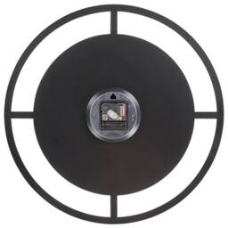 Wyld and Coco Nexa Home Wall Clock 40 cm Black Steel Ring Gold Hands Modern - thumbnail 3
