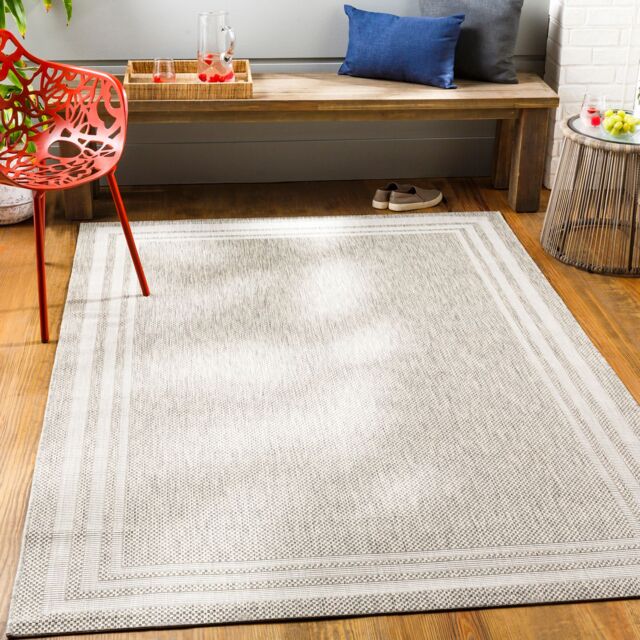 Livabliss Eagean Vintage Grey Cream Beige Black Taupe In- & Outdoor Rug in Light Grey - Size: 130 cm x 180 cm - image 1