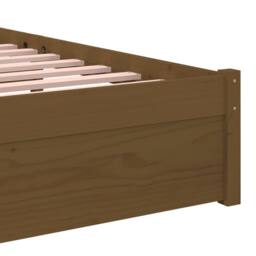Berkfield Home Bed Frame Honey Brown Solid Wood 90x200 cm - thumbnail 8